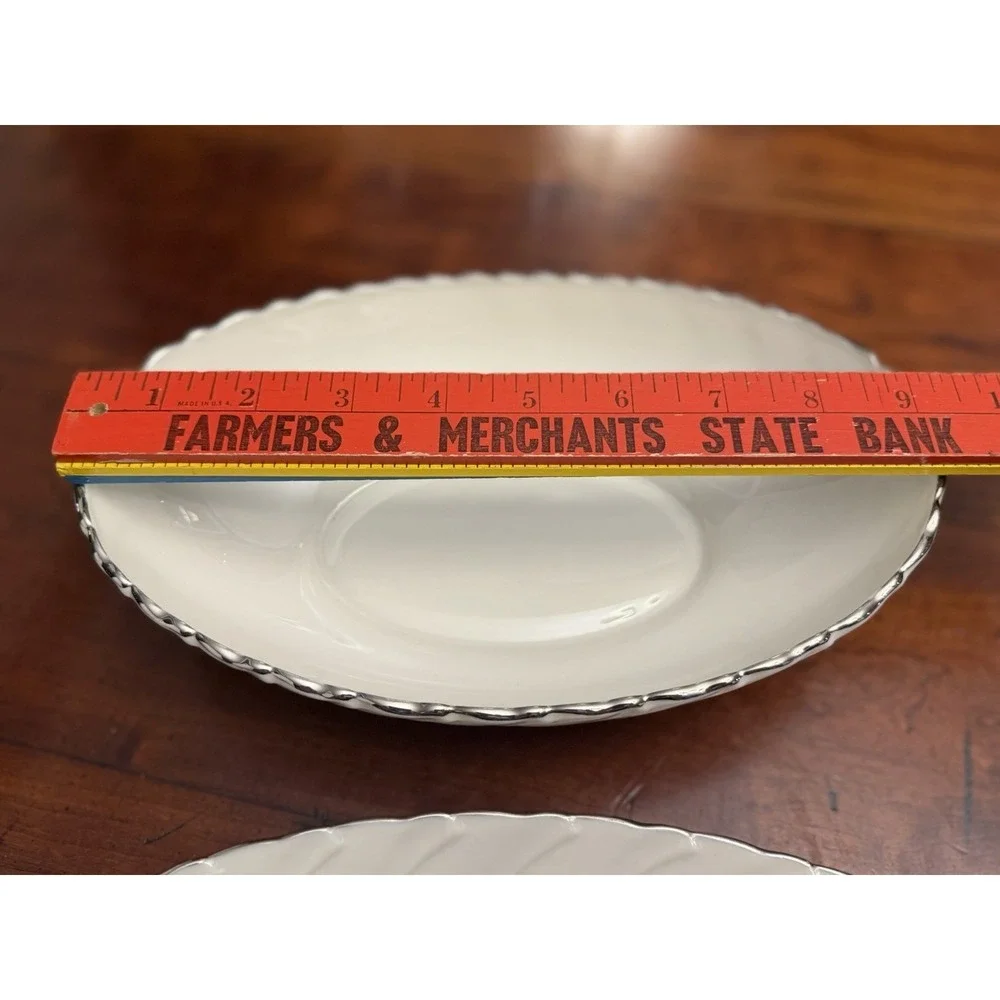 Lenox Weatherly Oval Serving Platter‎ & Oval Vegetable Bowl Set Platinum Trim